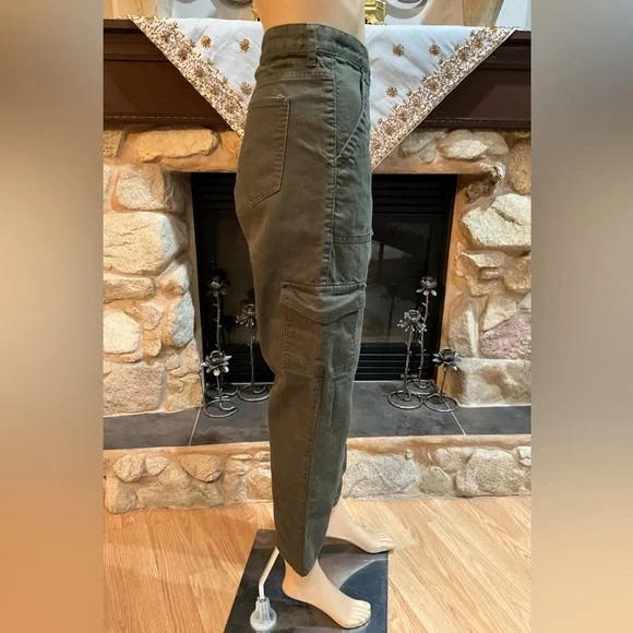 S.O.N.G. Olive Green Cargo Pants 13/31 - Picture 4 of 5